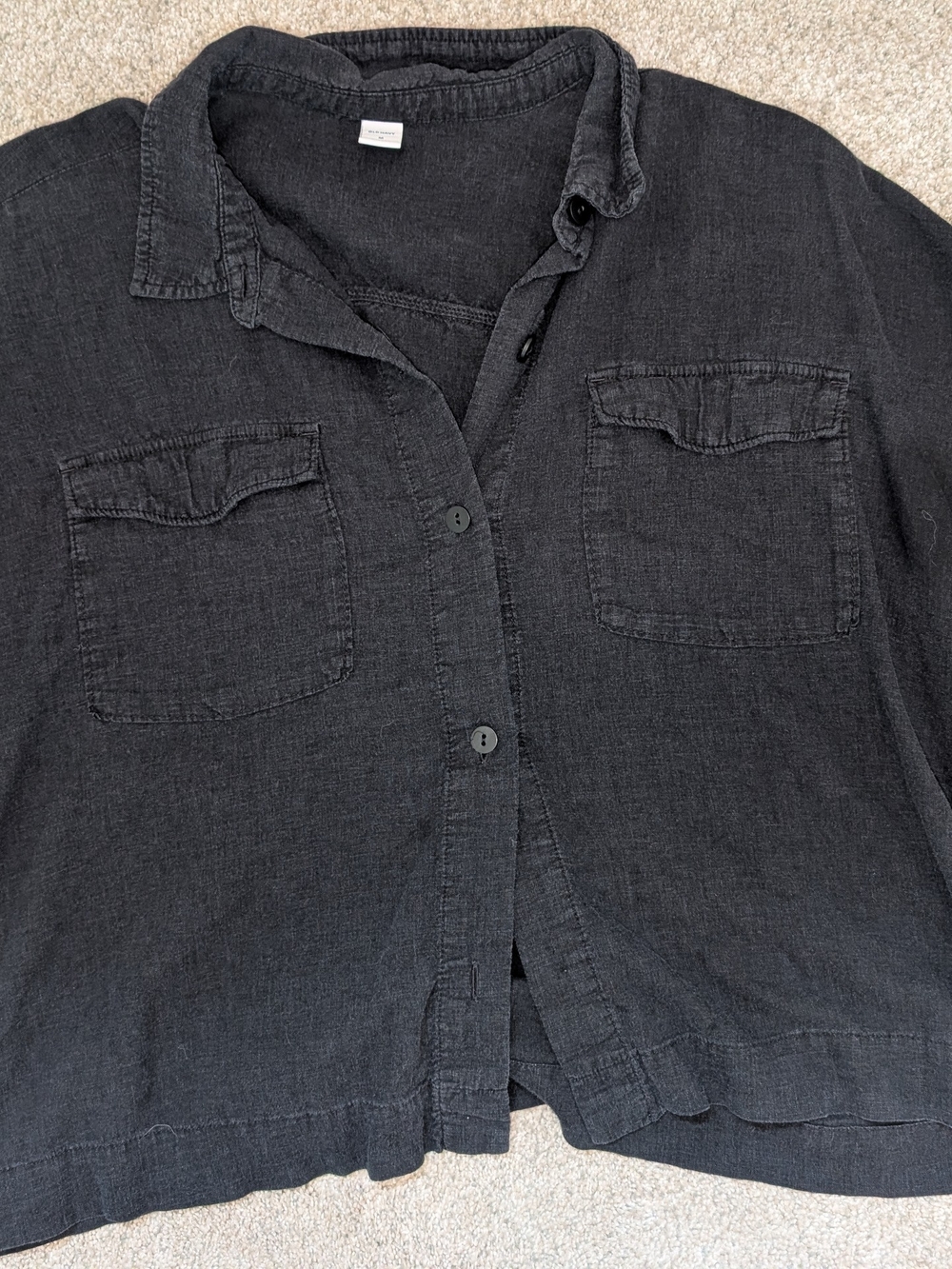 Old Navy Black Button Up Short Sleeve